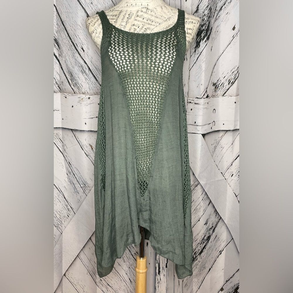 Elan Mesh Swim Coverup Green M
